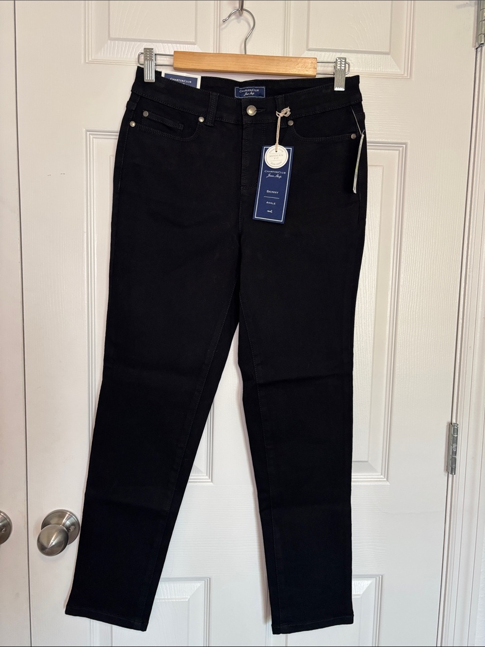 Charter Club Black Skinny High-Rise Jeans Size 4 MWT